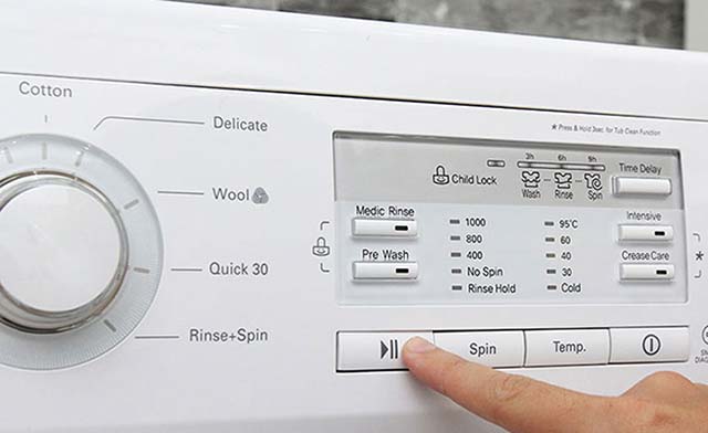 Cách reset máy giặt Electrolux 2